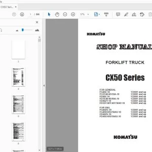 Komatsu CX50 Series Forklift Truck Shop Manual - PDF DOWNLOAD