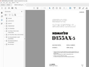 Komatsu D155AX-5 Shop Manual SEBM034808 - PDF DOWNLOAD