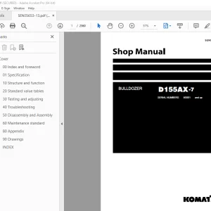 Komatsu D155AX-7 Bulldozer Shop Manual SEN05653-13 - PDF DOWNLOAD 