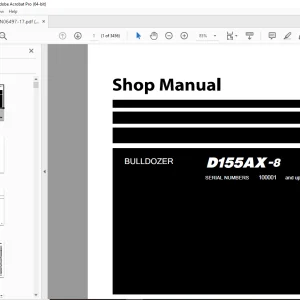 Komatsu D155AX-8 Bulldozer Shop Manual SEN06497-17 PDF