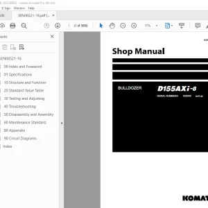 Komatsu D155AXi-8 Bulldozer Shop Manual SEN06521-16 PDF