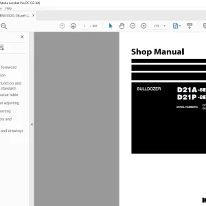 Komatsu D21A-8E0, D21P-8E0 Bulldozer Shop Manual SEN03320-08 - PDF DOWNLOAD