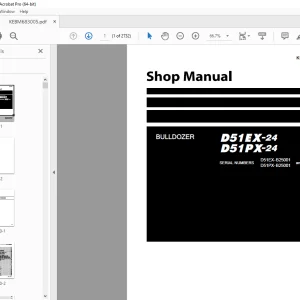 Komatsu D51EX-24,D51PX-24 Bulldozer Shop Manual KEAM683005 PDF