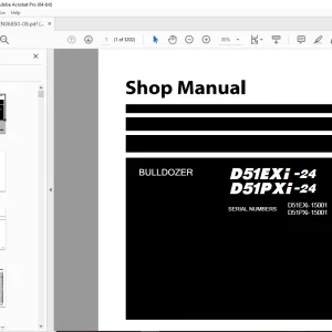 Komatsu D51EXi-24,D51PXi-24  Bulldozer Shop Manual SEN06850-08 PDF