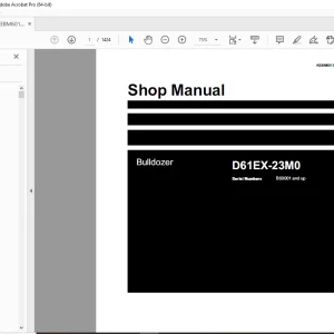 Komatsu WD600-1 Shop Manual SEBM041E0104 - PDF DOWNLOAD