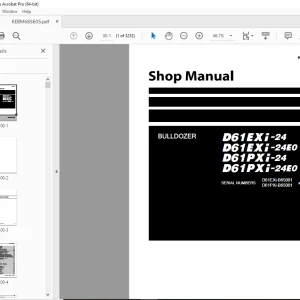 Komatsu D61EXi-24,D61EXi-24E0,D61PXi-24,D61PXi-24E0 Bulldozer Shop Manual PDF