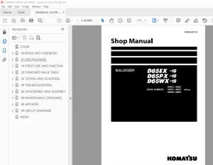 Komatsu D65EX-18 D65PX-18 D65WX-18 Bulldozer Service Manual PDF