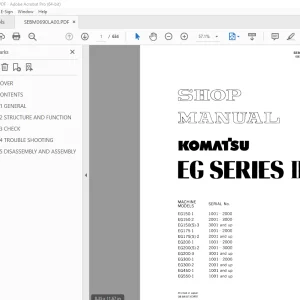 Komatsu EG Series II Diesel Engine Shop Manual SEBM0690LA00 PDF