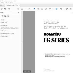 Komatsu EG Series Shop Manual SEBM06500A02 - PDF DOWNLOAD 
