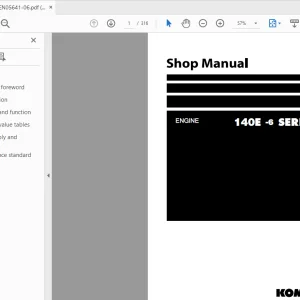 Komatsu Engine 140E -6 SERIES Shop Manual SEN05641-06 - PDF DOWNLOAD