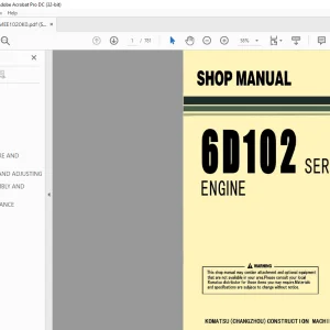 Komatsu Engine 6D102 Series Shop Manual SMEE1020K0 - PDF DOWNLOAD