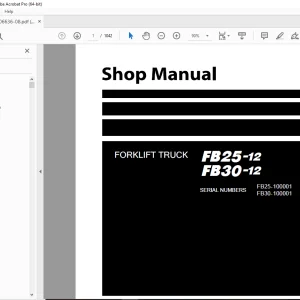 Komatsu FB25-12,FB30-12 Forklift Truck Shop Manual SEN06636-08 PDF
