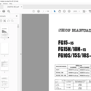 Komatsu FG15-15 FG15H/18H-15 FG10S/15S/18S-15Shop Manual - PDF DOWNLOAD