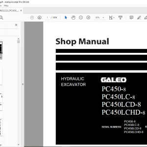 Komatsu GALEO PC450-8,PC450LC-8,PC450LCD-8,PC450LCHD-8  Excavator Shop Manual PDF