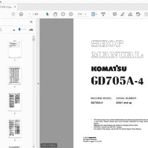 Komatsu GD705A-4 Shop Manual SEBM022105 - PDF DOWNLOAD