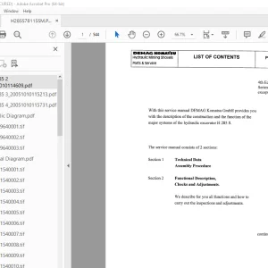 Komatsu H 285 S Hydraulic Excavator Shop Manual H285S78115SM PDF