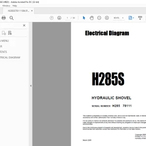 Komatsu H185S HYDRAULIC SHOVEL Electrical Diagram Manual - PDF DOWNLOAD