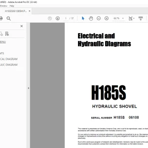 Komatsu H185S HYDRAULIC SHOVEL Electrical and Hydraulic Diagrams Manual - PDF DOWNLOAD
