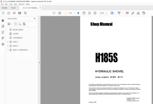 Komatsu H185S Hydraulic Shovel Repair Manual PDF Download