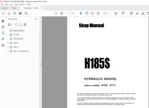 Komatsu H185S HYDRAULIC SHOVEL Shop Manual H185S06111 - PDF DOWNLOAD