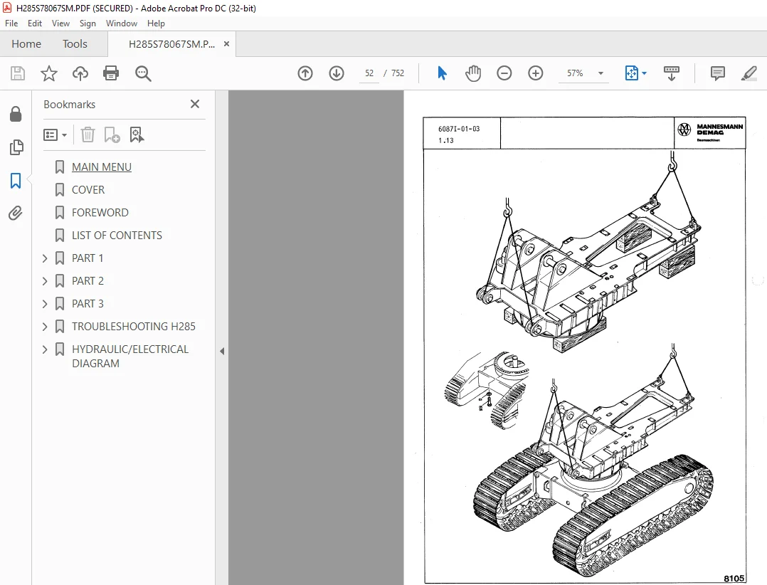 Komatsu H285S Hydraulic Shovel Shop Manual SN 78067 PDF - Image 4