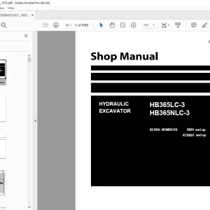 Komatsu HB365LC-3,HB365NLC-3 Hydraulic Excavator Shop Manual