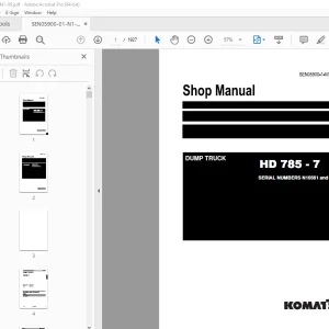 Komatsu HD 785-7 Dump Truck Shop Manual SEN05900-01-N1-00 - PDF DOWNLOAD 