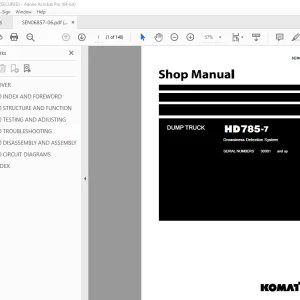 Komatsu HD785-7 Dump Truck Shop Manual SEN06857-06 PDF