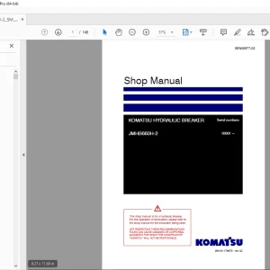Komatsu Hydraulic Breaker JMHB660H-2 Shop Manual SEN06977-02 - PDF DOWNLOAD