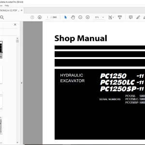 Komatsu Hydraulic Excavator PC1250-11,PC1250LC-11,PC1250SP-11 Shop Manual PDF