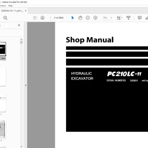 Komatsu Hydraulic Excavator PC210LC-11 Shop Manual SEN06516-17 PDF
