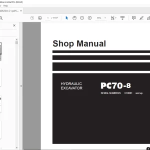 Komatsu Hydraulic Excavator PC70-8 Shop Manual SEN06204-C1 PDF