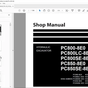 Komatsu PC800-8E0,PC800LC-8E0,PC800SE-8E0,PC850-8E0,PC850SE-8E0 Shop Manual PDF