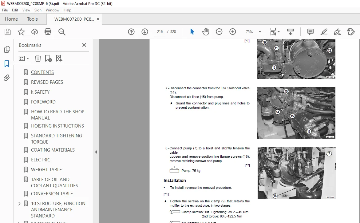 Komatsu Hydraulic Excavator PC88MR-6 Shop Manual WEBM007200 - PDF DOWNLOAD - Image 3