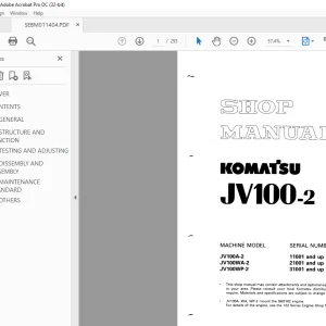 Komatsu JV100-2 Dump Truck Shop Manual SEBM011404 - PDF DOWNLOAD