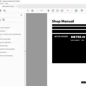 Komatsu MOTOR GRADER GD755-5R Shop Manual SEN05668-08 - PDF DOWNLOAD