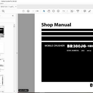 Komatsu Mobile Crusher BR380JG-1E0 Shop Manual SEN01341-11 PDF DOWNLOAD