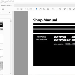 Komatsu PC1250-11R PC1250SP-11R Hydraulic Excavator Shop Manual PDF