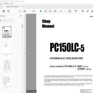 Komatsu PC150LC-5 Hydraulic Excavator Shop Manual PDF