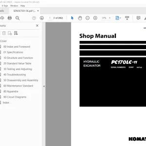 Komatsu PC170LC-11 Excavator Shop Manual SEN06769-06 PDF
