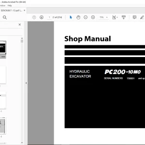 Komatsu PC200-10M0 Hydraulic Excavator Shop Manual SEN06867-10 PDF