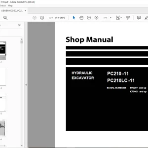 Komatsu PC210-11,PC210LC-11 Hydraulic Excavator Shop Manual PDF