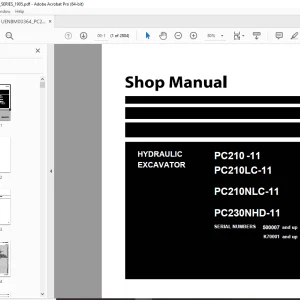 Komatsu PC210-11,PC210LC-11,PC210NLC-11,PC230NHD-11  Shop Manual PDF