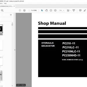 Komatsu PC210-11,PC210LC-11,PC210NLC-11,PC230NHD-11 Excavator Shop Manual PDF