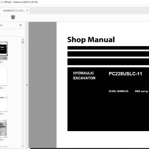 Komatsu PC228USLC-11 Hydraulic Excavator Shop Manual EENBM00101 PDF