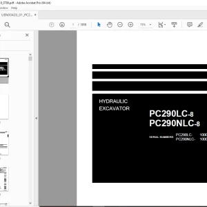 Komatsu PC290LC-8,PC290NLC-8 Hydraulic Excavator Shop Manual PDF