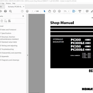 Komatsu PC300-8M0 PC300LC-8M0 PC350-8M0 PC350LC-8M0 Shop Manual PDF