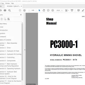 Komatsu PC3000-1 Hydraulic Mining Shovel Shop Manual SMPC30006174 PDF