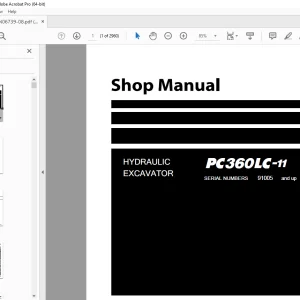 Komatsu  PC360LC-11 Hydraulic Excavator Shop Manual SEN06739-08 PDF