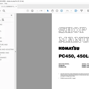 Komatsu PC450, 450LC-6K Shop Manual EEBM001304 - PDF DOWNLOAD